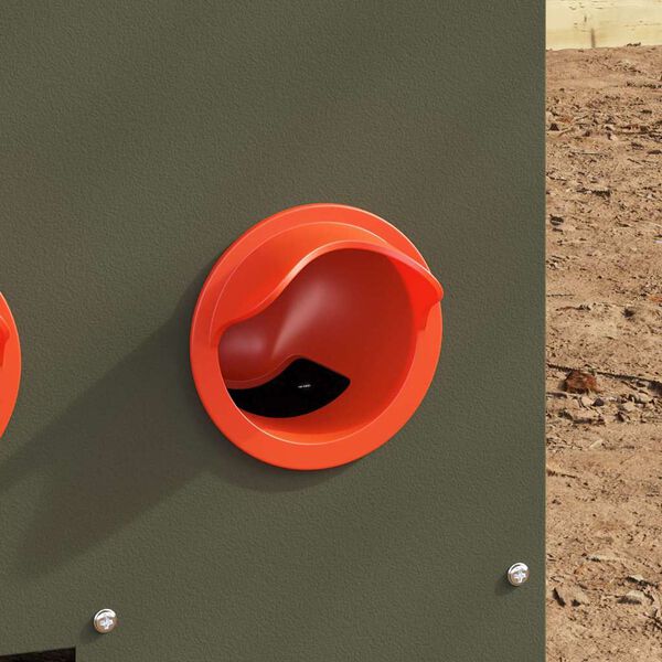 vidaXL Chicken Feeder 2 pcs Olive Green 60.5 x 29 x 51 cm