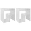 vidaXL Bed Cabinets 2 pcs High Gloss White 40x30x40 cm Engineered Wood
