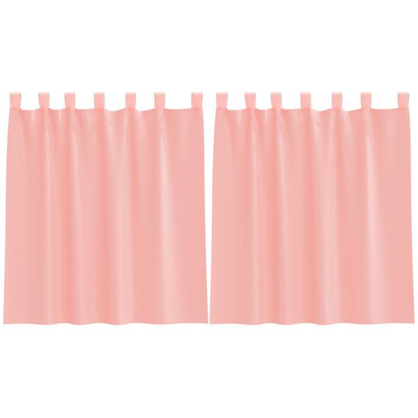 vidaXL Voile Curtains with Loops 2 pcs Pink 140x140 cm