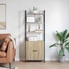 vidaXL Book Cabinet Sonoma Oak 60 x 24 x 161 cm Engineered Wood