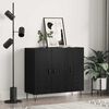 vidaXL Sideboard Black Oak 90 x 32.5 x 80 cm Engineered Wood