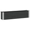 vidaXL Garden Raised Bed Black 150 x 30 x 36 cm alu.