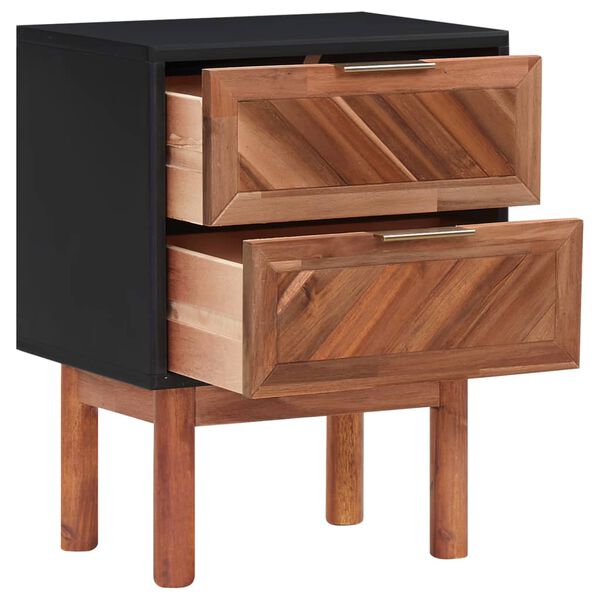 vidaXL Nightstands 2 pcs 40x30x53 cm Solid Acacia Wood and MDF