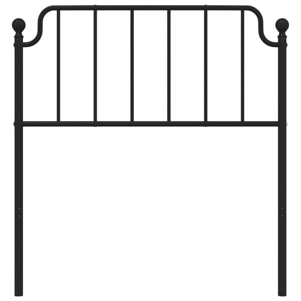 vidaXL Metal Replace Headboard Black 90 cm