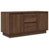vidaXL TV Cabinet with LED Lights Brown Oak 100x41x50 cm