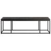vidaXL Coffee Table Carved Top Black 110x60x34 cm Solid Mango Wood