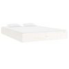 vidaXL Bed Frame without Mattress White Solid Wood 180x200 cm Super King