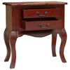 vidaXL Side Table Brown 60.5 x 30 x 61 cm Solid Mahogany Wood