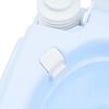 vidaXL Camping Toilet Manual Light Blue and White 41.5 x 36.5 x 30 cm