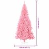 vidaXL Christmas Tree with 300 LEDs with Stand Pink 210 cm PVC