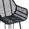 vidaXL Bar Chair 2 pcs Black 55 x 52 x 105 cm Rattan and Iron