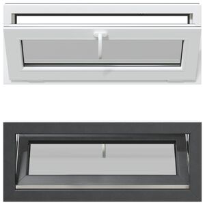 vidaXL Basement Window RISOR 110 x 40 cm PVC and Glass