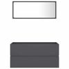vidaXL 2 Piece Bathroom Furniture Set Grey Engineered Wood