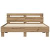 vidaXL Bed Frame Artisan Oak 140 x 200 cm Engineered Wood