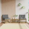 vidaXL Garden Sofas with Cushions 2pcs Impregnated Wood Pine