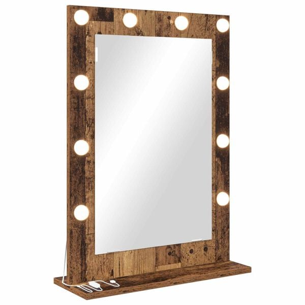 vidaXL Vanity Mirror Rectangular Artisan Oak 70 x 50 x 18 cm