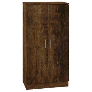 vidaXL Shoe Cabinet Smoked Oak 55x35x108 cm Engineered Wood