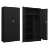 vidaXL Locker Cabinet | Black | Steel | Large | Locks | Locker Cabinet