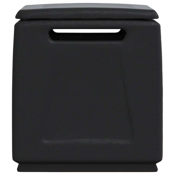 vidaXL Garden Storage Box 54x53x57 cm 130 L Dark Grey and Black
