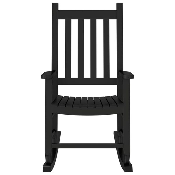 vidaXL Rocking Chairs for Children 2 pcs Black Solid Wood Poplar