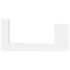 vidaXL TV Wall Cabinet Set Wall-mounted 6 pcs White