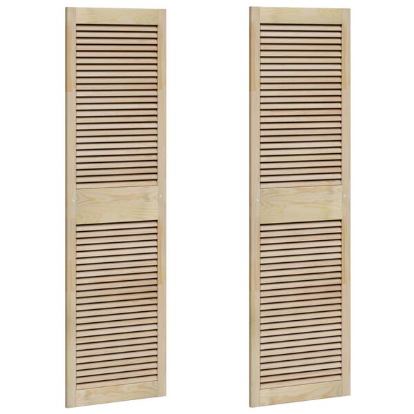 vidaXL Cabinet Door 2 pcs Natural 170 x 2.1 x 49.5 cm Solid Pine Wood
