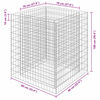 vidaXL Gabion Raised Bed Galvanised Steel 90x90x100 cm