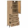 vidaXL Highboard with Drawer 2 pcs Artisan Oak Engineered Wood
