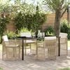 vidaXL Garden Dining Set 5 pcs Beige Powder-Coated Steel