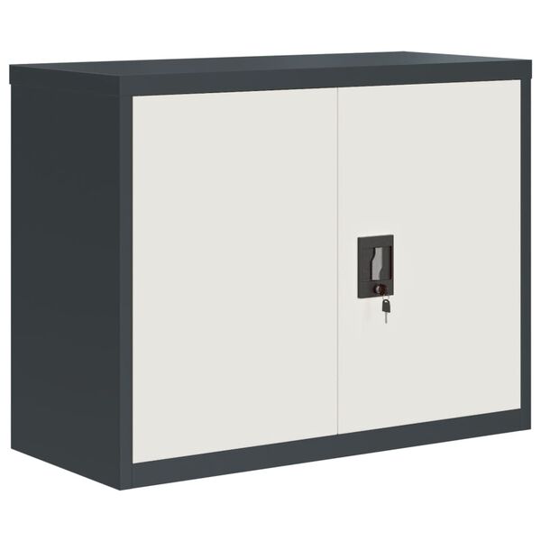 vidaXL File Cabinet Anthracite and White 90x40x70 cm Steel