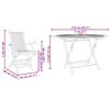 vidaXL Garden Dining Set Folding 5 pcs Brown Solid Teak wood