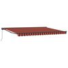 vidaXL Retractable Awning Manual Orange and Black 450 x 300 cm