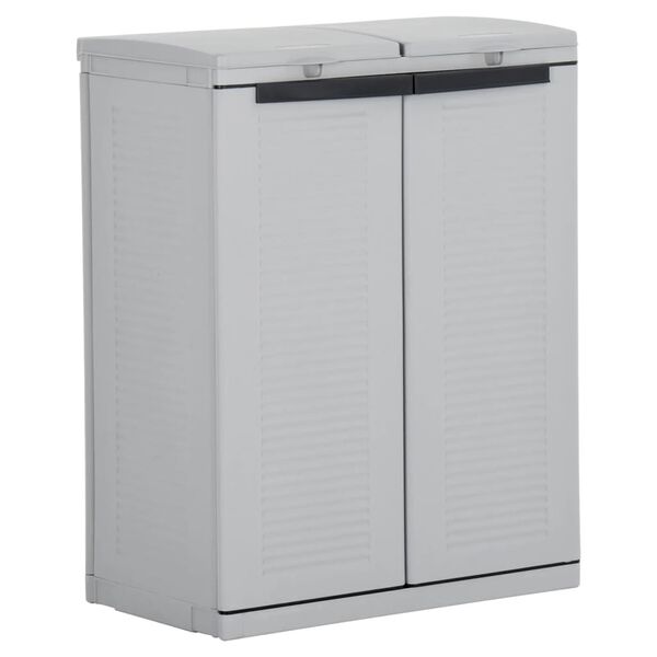 vidaXL Trash Bin Eco Cabinet 68x39x89 cm Grey and Black