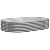vidaXL Garden Raised Bed Galvanised Steel 214x140x36 cm Grey