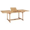 vidaXL Extending Garden Table 150-200x100x75 cm Solid Teak Wood