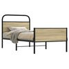 vidaXL Bed Frame without Mattress 75x190 cm Sonoma Oak Engineered Wood