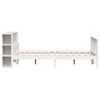 vidaXL Bookcase Bed without Mattress White 150x200 cm King Size Solid Wood Pine