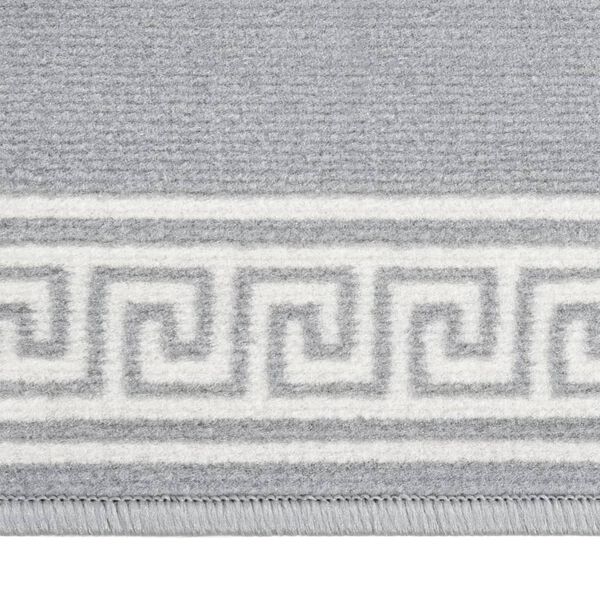 vidaXL Runner Rug BCF Grey with Motif 100x500 cm