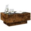 vidaXL Coffee Table with LED Smoked Oak 70x50x30 cm Engineered Wood
