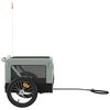 vidaXL Pet Bike Trailer Grey and Black Oxford Fabric&Iron
