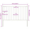 vidaXL Fence Panel with Posts Powder-coated Steel 1.81x1.25 m White
