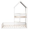 vidaXL Bunk Bed with Roof White 90x200 cm Solid Wood Pine