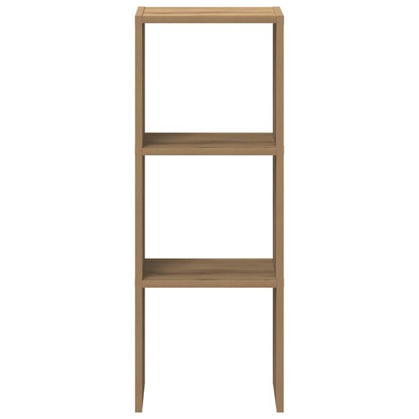 vidaXL Bookcase Stackable Artisan Oak 30x30x80 cm Engineered Wood