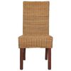 vidaXL Dining Chairs 4 pcs Brown Natural Rattan