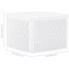 vidaXL Side Table White 54x54x36.5 cm Plastic