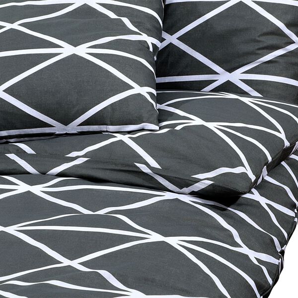 vidaXL Duvet Cover Set Grey 200x200 cm Cotton