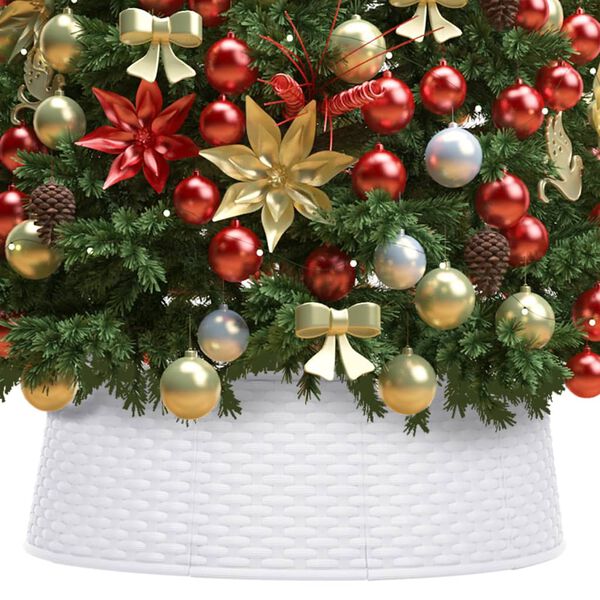 vidaXL Christmas Tree Skirt White &Oslash;54x19.5 cm