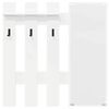 vidaXL Wall-Mounted Coat Rack White 100 x 10 x 100 cm Engineered wood