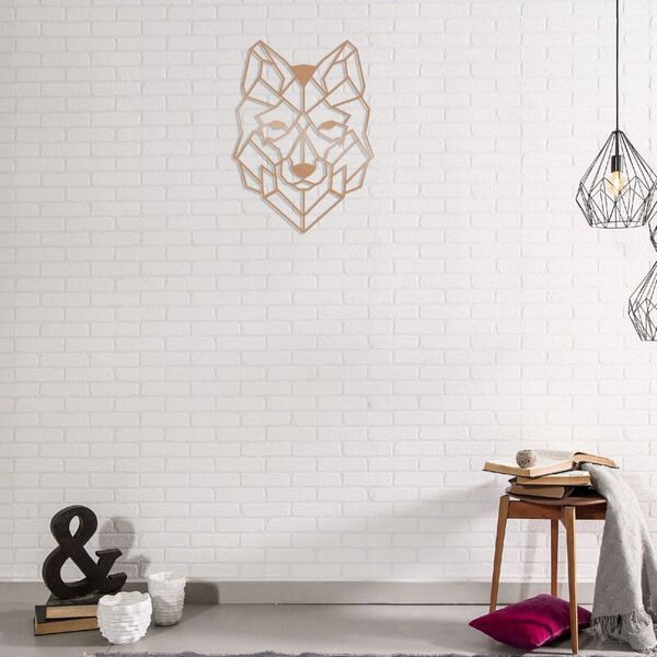 Homemania Wall Decoration Wolf 41x57 cm Steel Copper