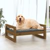 vidaXL Dog Bed Honey Brown 75.5x55.5x28 cm Solid Pine Wood